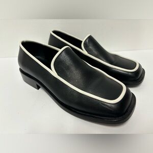 WANDLER Lucy Bicolor Black White Leather Loafers Women’s Size 7 (37)